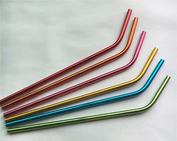 Eco Friendly Colored Reusable Aluminum Metal Drinking Straw